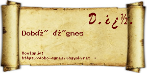 Dobó Ágnes névjegykártya