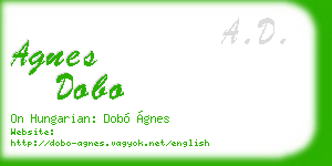 agnes dobo business card